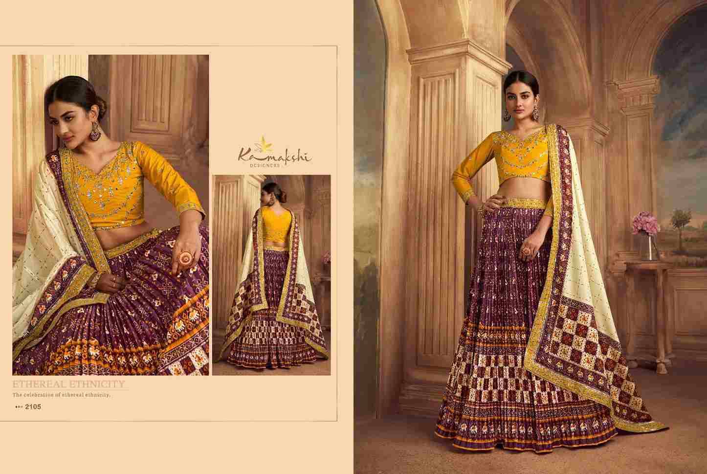 Satrangi By Kamakshi 2101 To 2109 Series Bridal Wear Collection Beautiful Stylish Colorful Fancy Party Wear & Occasional Wear Silk Lehengas At Wholesale Price