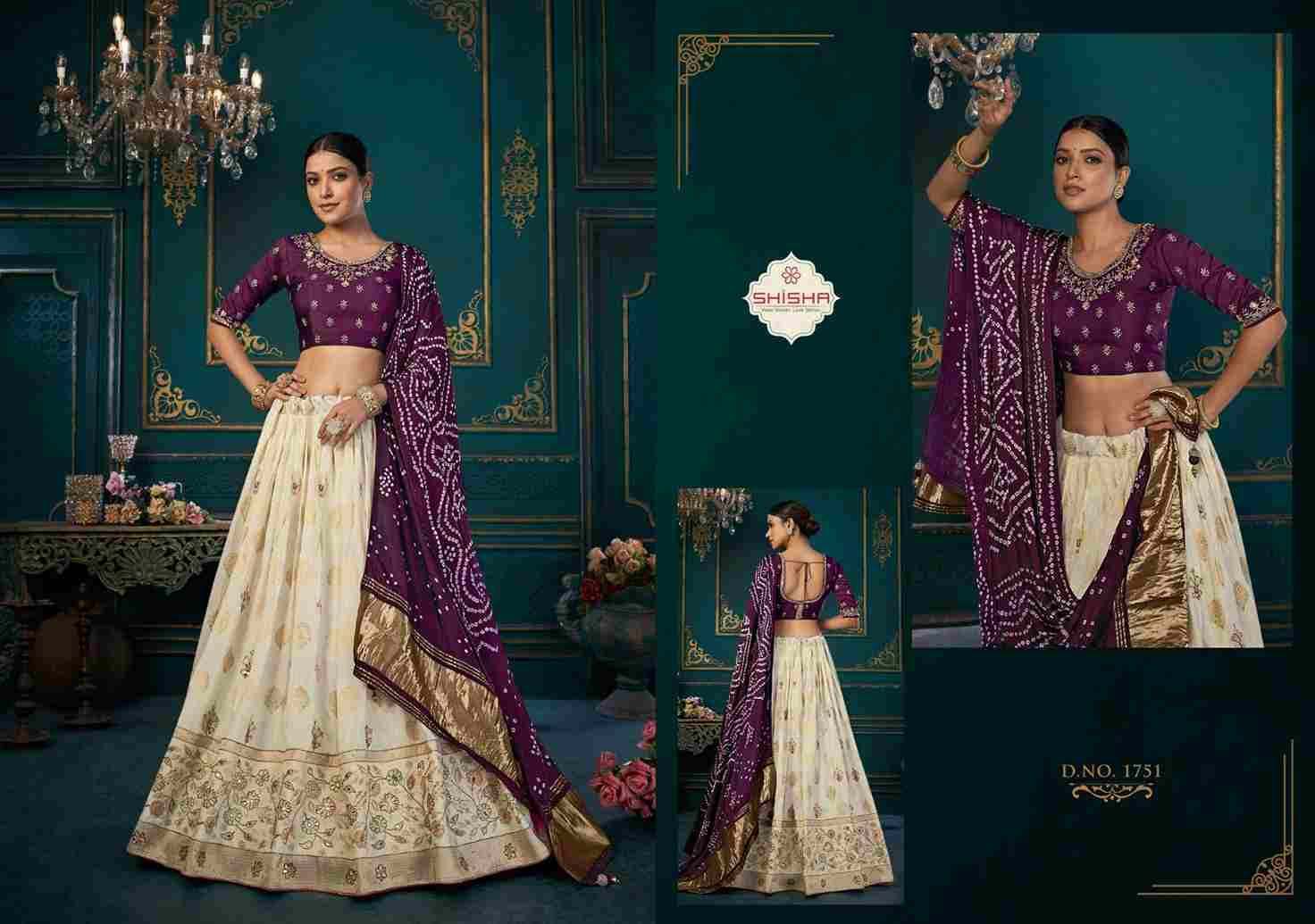 Shisha Vol-3 By Fashid Wholesale 1751 To 1755 Series Bridal Wear Collection Beautiful Stylish Colorful Fancy Party Wear & Occasional Wear Dola Silk Lehengas At Wholesale Price