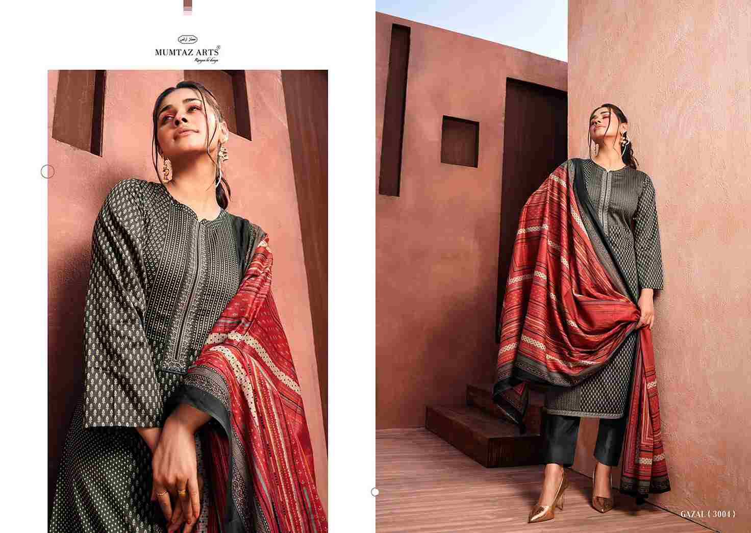 Gazal By Mumtaz Arts 3001 To 3006 Series Beautiful Festive Suits Stylish Fancy Colorful Casual Wear & Ethnic Wear Pure Jam Satin Print Dresses At Wholesale Price