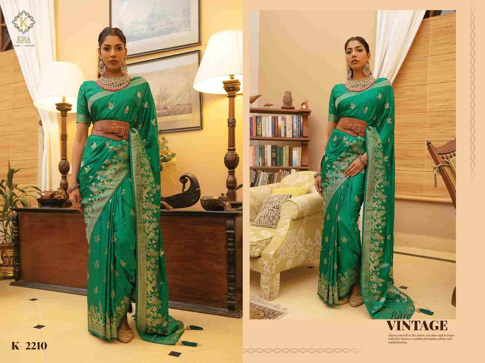 Scarlett Vol-2 By Kira 2201 To 2210 Series Indian Traditional Wear Collection Beautiful Stylish Fancy Colorful Party Wear & Occasional Wear Satin Sarees At Wholesale Price