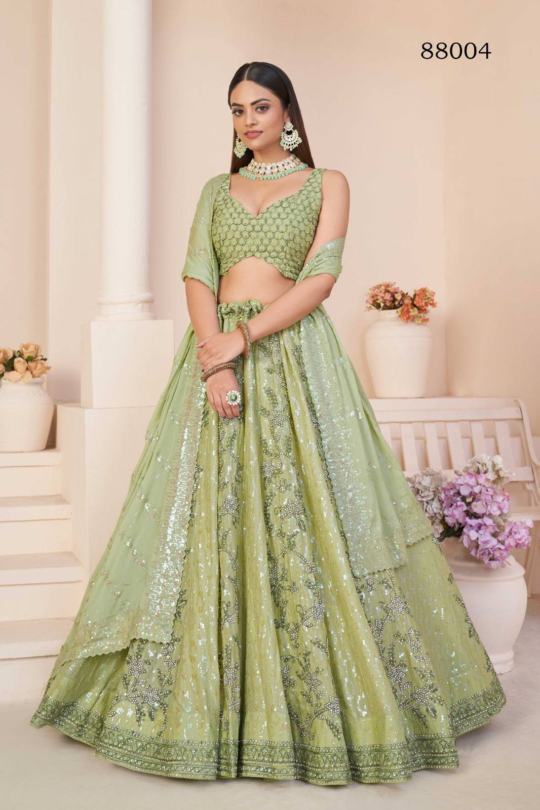 Arya Vol-53 By Arya Designs 88001 To 88016 Series Bridal Wear Collection Beautiful Stylish Colorful Fancy Party Wear & Occasional Wear Net/Georgette Lehengas At Wholesale Price