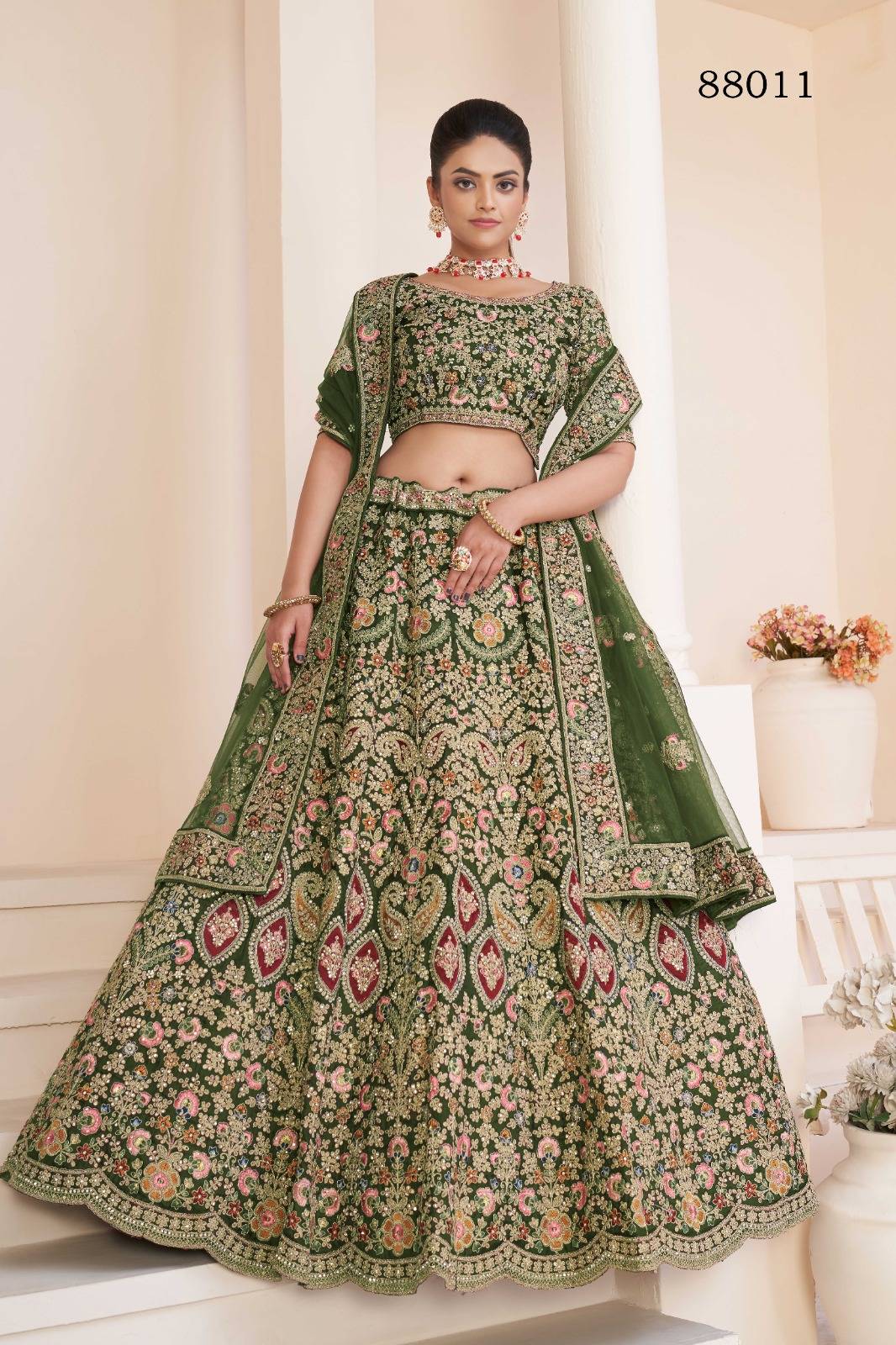 Arya Vol-53 By Arya Designs 88001 To 88016 Series Bridal Wear Collection Beautiful Stylish Colorful Fancy Party Wear & Occasional Wear Net/Georgette Lehengas At Wholesale Price