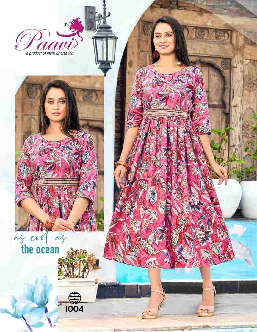 Rayon By Paavi 1001 To 1008 Series Designer Stylish Fancy Colorful Beautiful Party Wear & Ethnic Wear Collection Rayon Kurtis At Wholesale Price