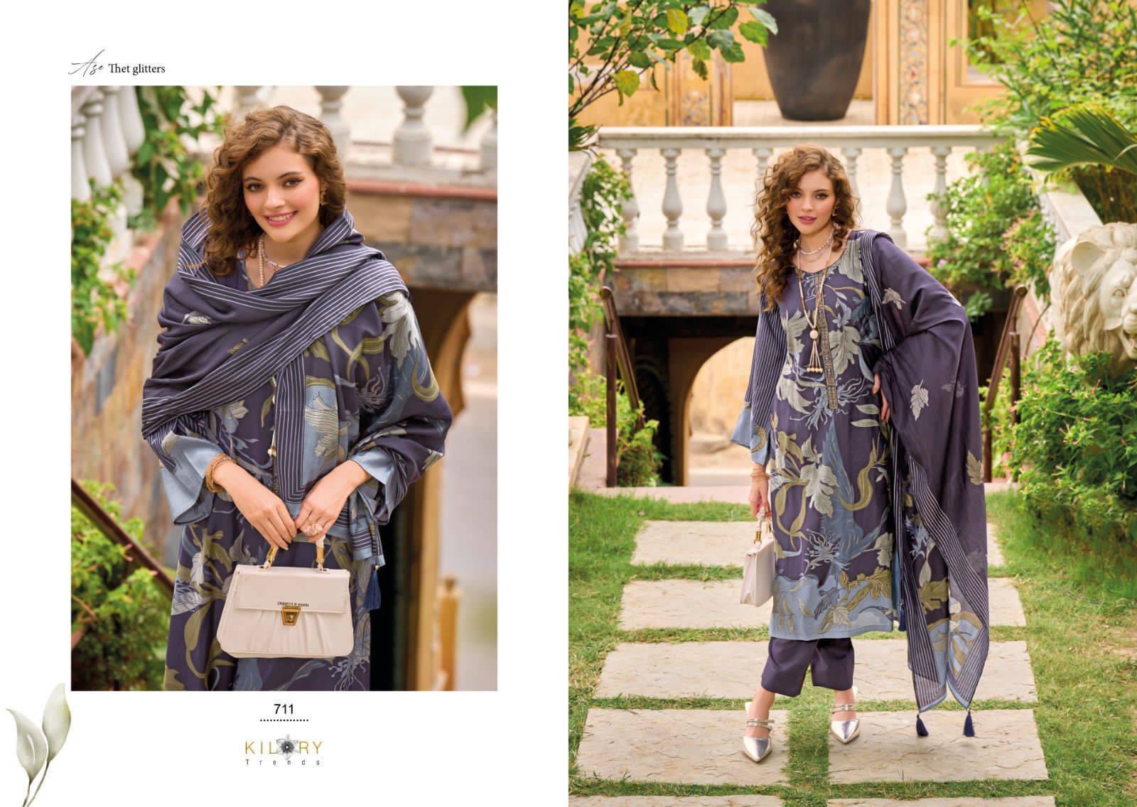 Zara By Kilory 711 To 716 Series Beautiful Stylish Festive Suits Fancy Colorful Casual Wear & Ethnic Wear & Ready To Wear Pure Viscose Muslin Print Dresses At Wholesale Price