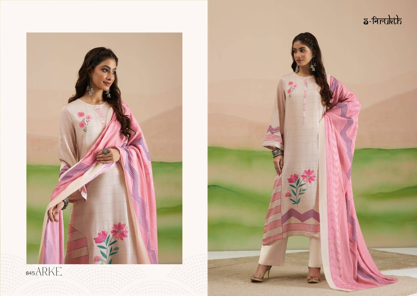 Arke By S-Nirukth Beautiful Festive Suits Colorful Stylish Fancy Casual Wear & Ethnic Wear Pure Cotton Satin Print Dresses At Wholesale Price