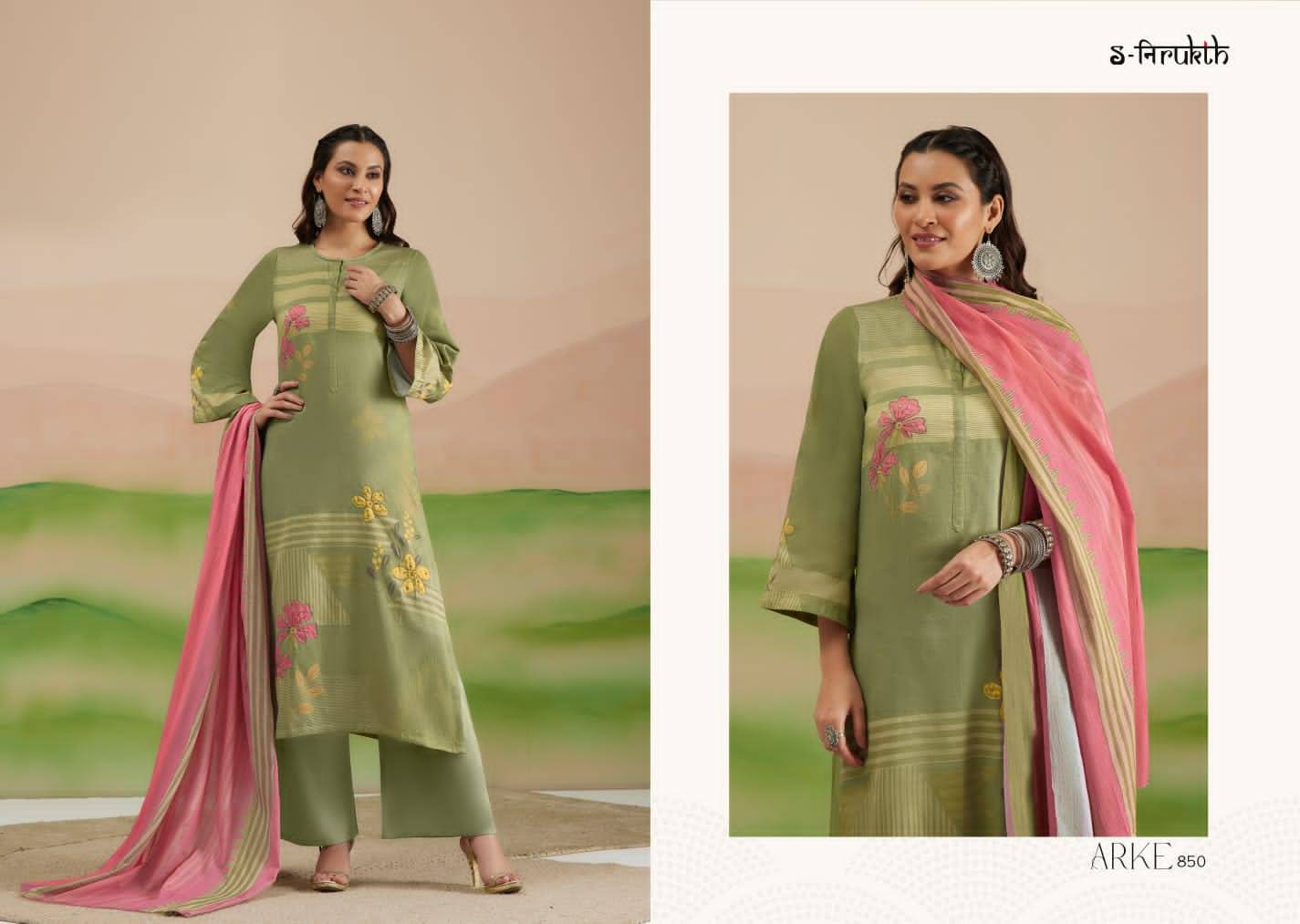 Arke By S-Nirukth Beautiful Festive Suits Colorful Stylish Fancy Casual Wear & Ethnic Wear Pure Cotton Satin Print Dresses At Wholesale Price