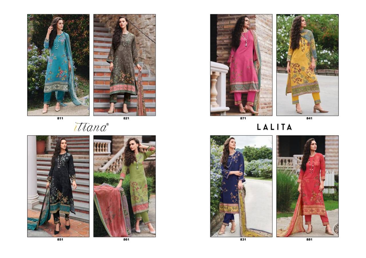 Lalita By Itrana Beautiful Festive Suits Colorful Stylish Fancy Casual Wear & Ethnic Wear Pure Cotton Satin Print Dresses At Wholesale Price