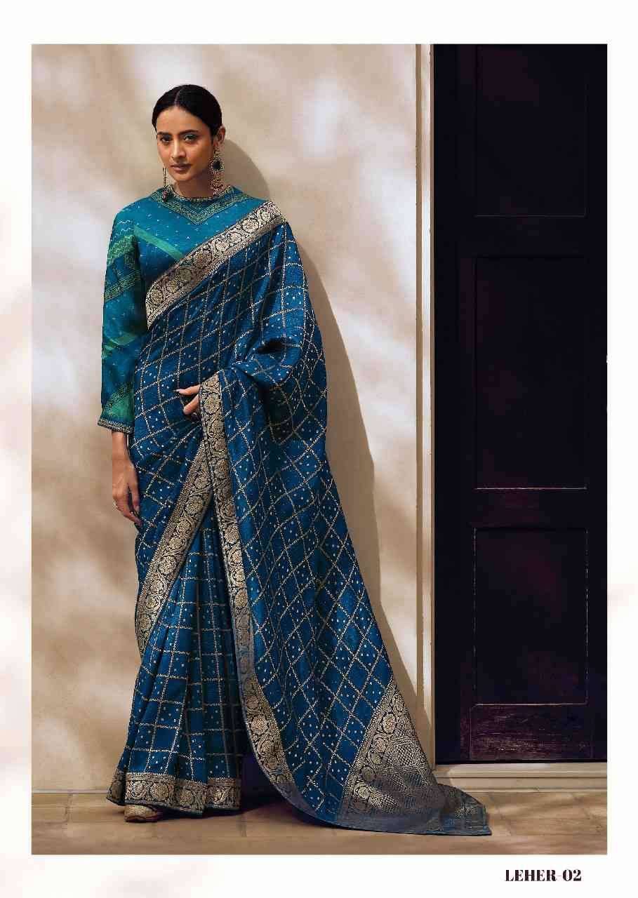 Leher By Varsha 01 To 03 Series Indian Traditional Wear Collection Beautiful Stylish Fancy Colorful Party Wear & Occasional Wear Viscose Woven Sarees At Wholesale Price