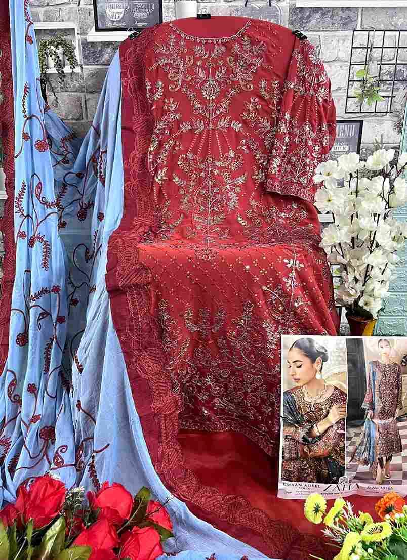 Emaan Adeel Vol-4 By Zaha 10185 To 10187 Series Beautiful Pakistani Suits Colorful Stylish Fancy Casual Wear & Ethnic Wear Faux Georgette With Embroidered Dresses At Wholesale Price