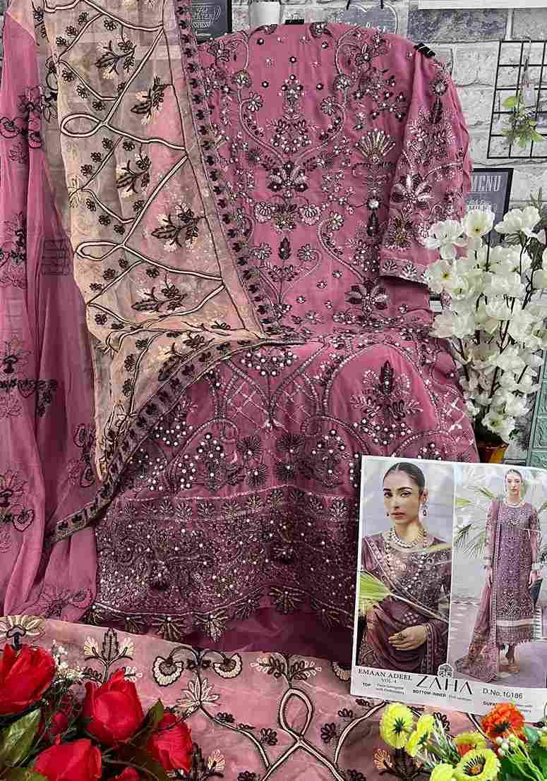 Emaan Adeel Vol-4 By Zaha 10185 To 10187 Series Beautiful Pakistani Suits Colorful Stylish Fancy Casual Wear & Ethnic Wear Faux Georgette With Embroidered Dresses At Wholesale Price
