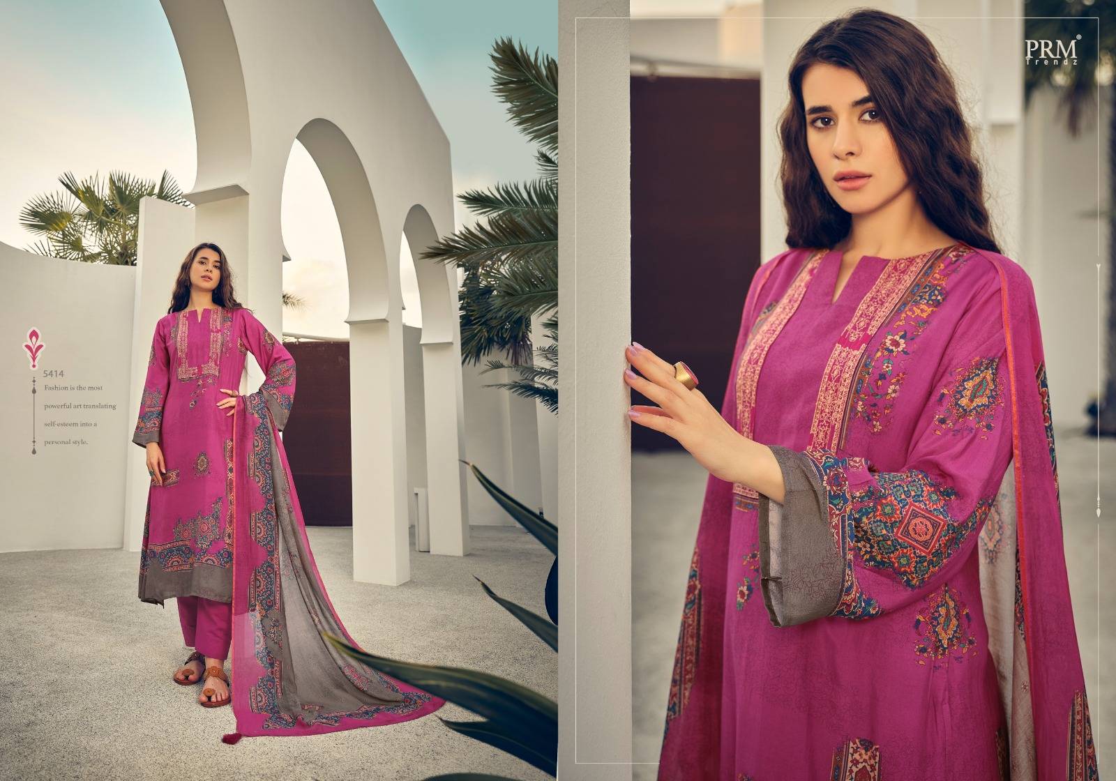 Roselyn By Prm Trendz 5409 To 5416 Series Beautiful Pakistani Suits Colorful Stylish Fancy Casual Wear & Ethnic Wear Pure Muslin Silk Dresses At Wholesale Price