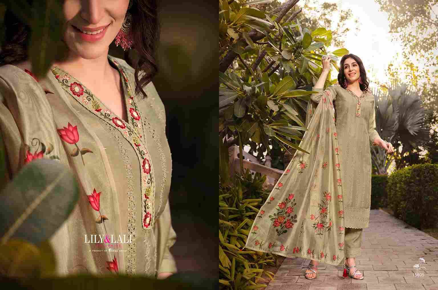 Lucknowi Vol-3 By Lily And Lali 15601 To 15606 Series Beautiful Suits Colorful Stylish Fancy Casual Wear & Ethnic Wear Chanderi Silk Print Dresses At Wholesale Price