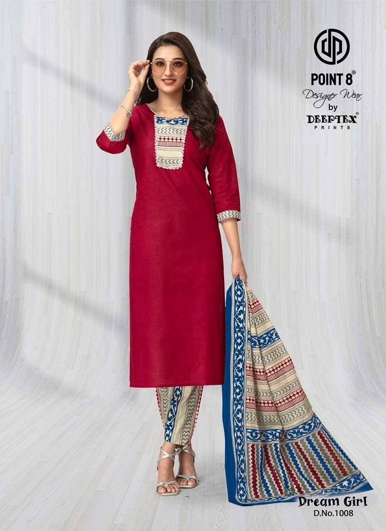 Dream Girl Vol-1 By Deeptex 1001 To 1008 Series Beautiful Festive Suits Colorful Stylish Fancy Casual Wear & Ethnic Wear Pure Cotton Print Dresses At Wholesale Price