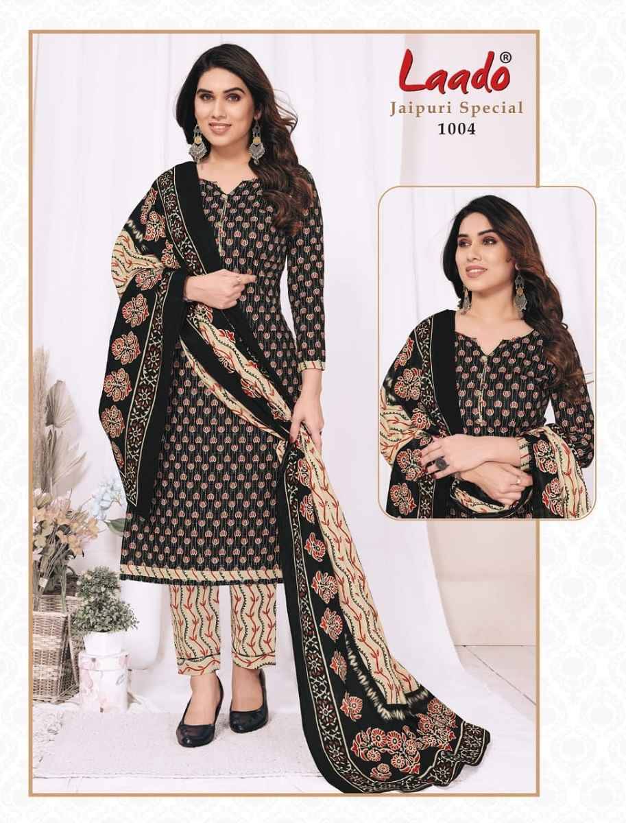 Jaipuri Special Vol-1 By Laado 1001 To 1010 Series Beautiful Festive Suits Colorful Stylish Fancy Casual Wear & Ethnic Wear Pure Cotton Print Dresses At Wholesale Price