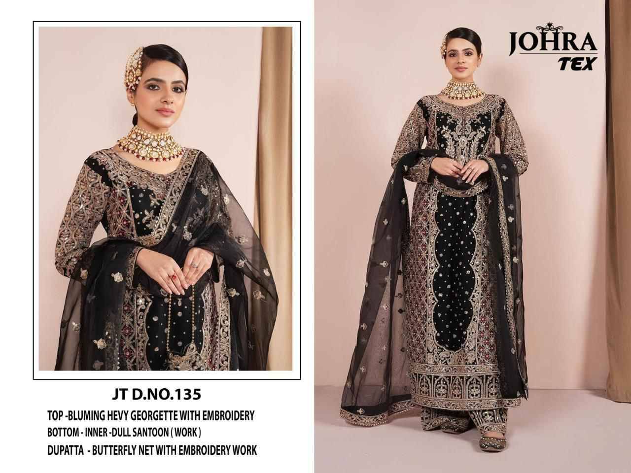 Johra Hit Design 135 By Johra Tex Pakistani Suits Beautiful Fancy Colorful Stylish Party Wear & Occasional Wear Georgette Embroidery Dresses At Wholesale Price