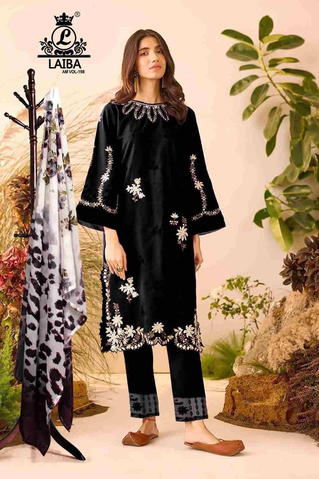 AM Vol-198 By Laiba 198-A To 198-C Series Beautiful Pakistani Suits Colorful Stylish Fancy Casual Wear & Ethnic Wear Pure Georgette Embroidered Dresses At Wholesale Price
