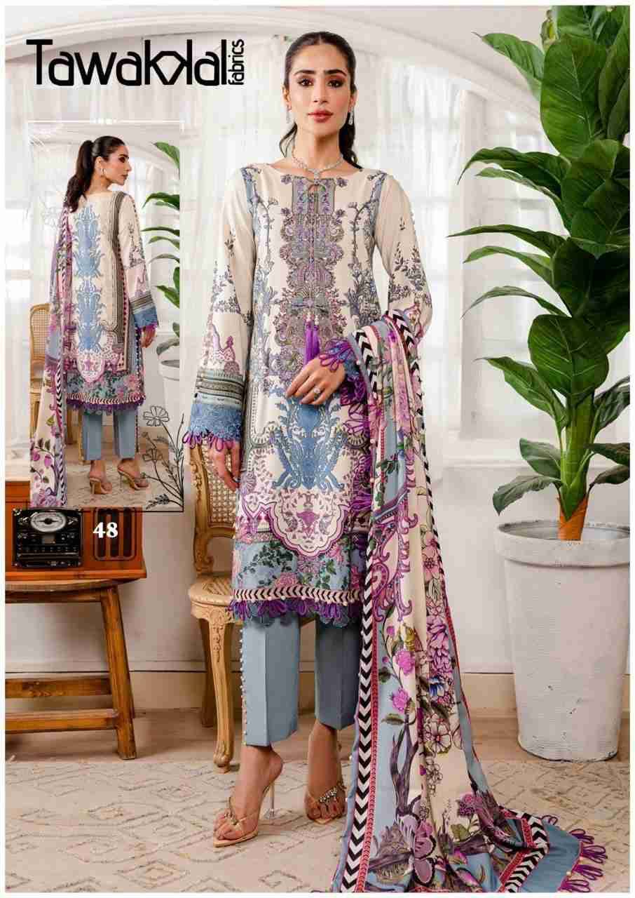 Mehroz Vol-5 By Tawakkal Fab 41 To 50 Series Designer Festive Suits Beautiful Stylish Fancy Colorful Party Wear & Occasional Wear Pure Cotton Dresses At Wholesale Price