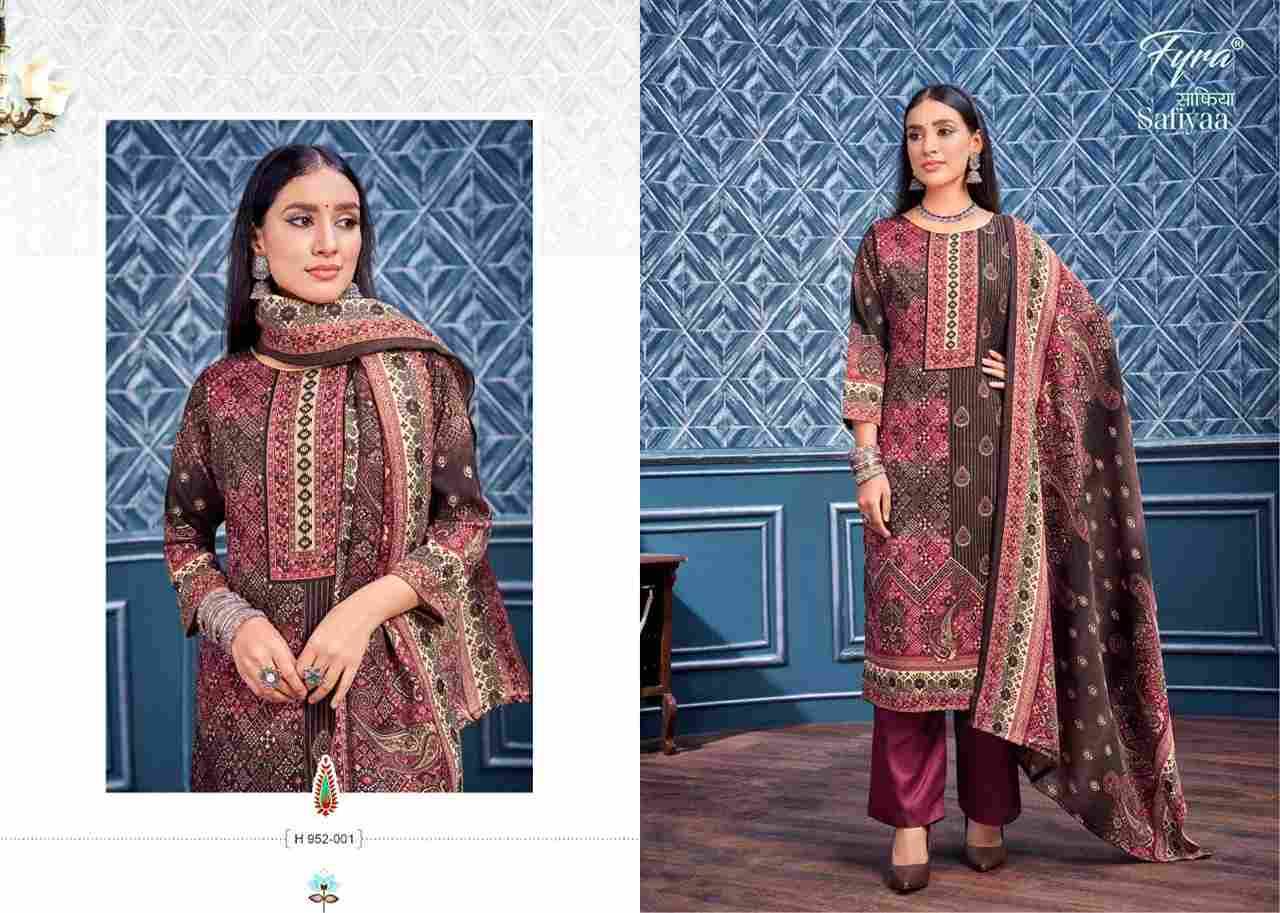 Safiyaa By Fyra 952-001 To 952-008 Series Beautiful Festive Suits Colorful Stylish Fancy Casual Wear & Ethnic Wear Pure Pashmina With Embroidered Dresses At Wholesale Price