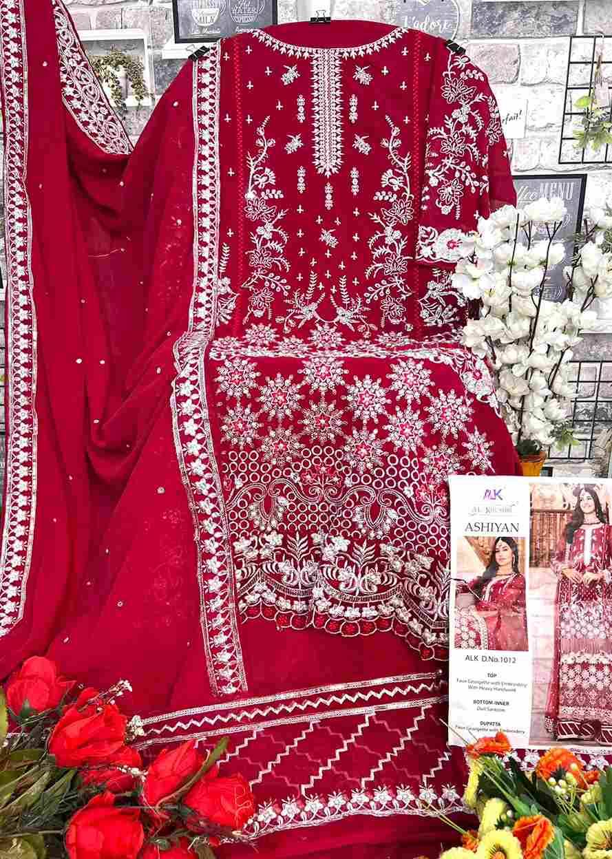 Al Khushbu Hit Design 1012 By Al Khushbu Designer Pakistani Suits Beautiful Stylish Fancy Colorful Party Wear & Occasional Wear Faux Georgette Embroidered Dresses At Wholesale Price
