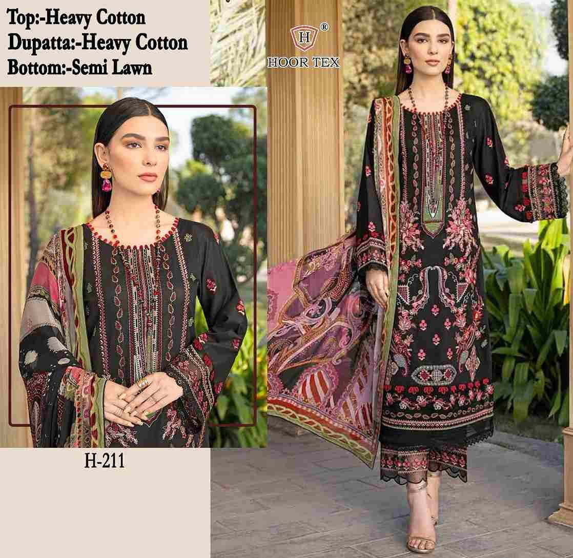 Hoor Tex Hit Design H-211 By Hoor Tex Pakistani Suits Beautiful Fancy Colorful Stylish Party Wear & Occasional Wear Heavy Cotton With Embroidery Dresses At Wholesale Price
