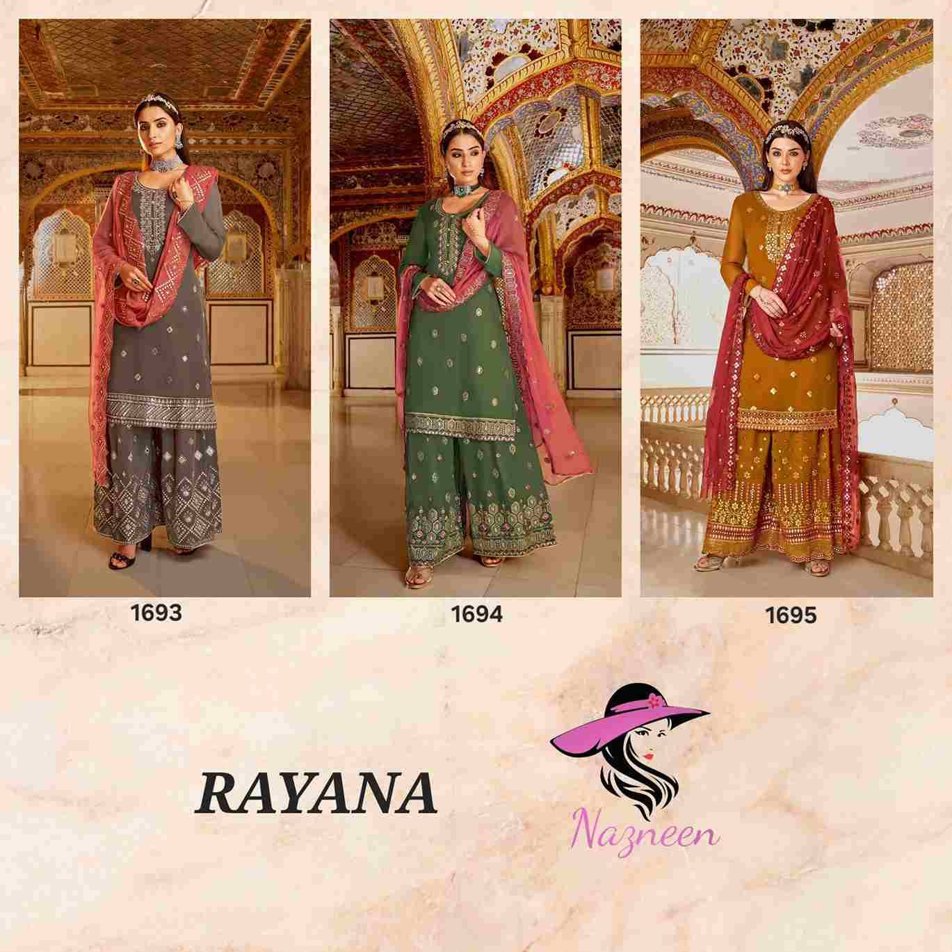 Rayana By Nazneen 1693 To 1695 Series Beautiful Festive Suits Colorful Stylish Fancy Casual Wear & Ethnic Wear Premium Silk Dresses At Wholesale Price