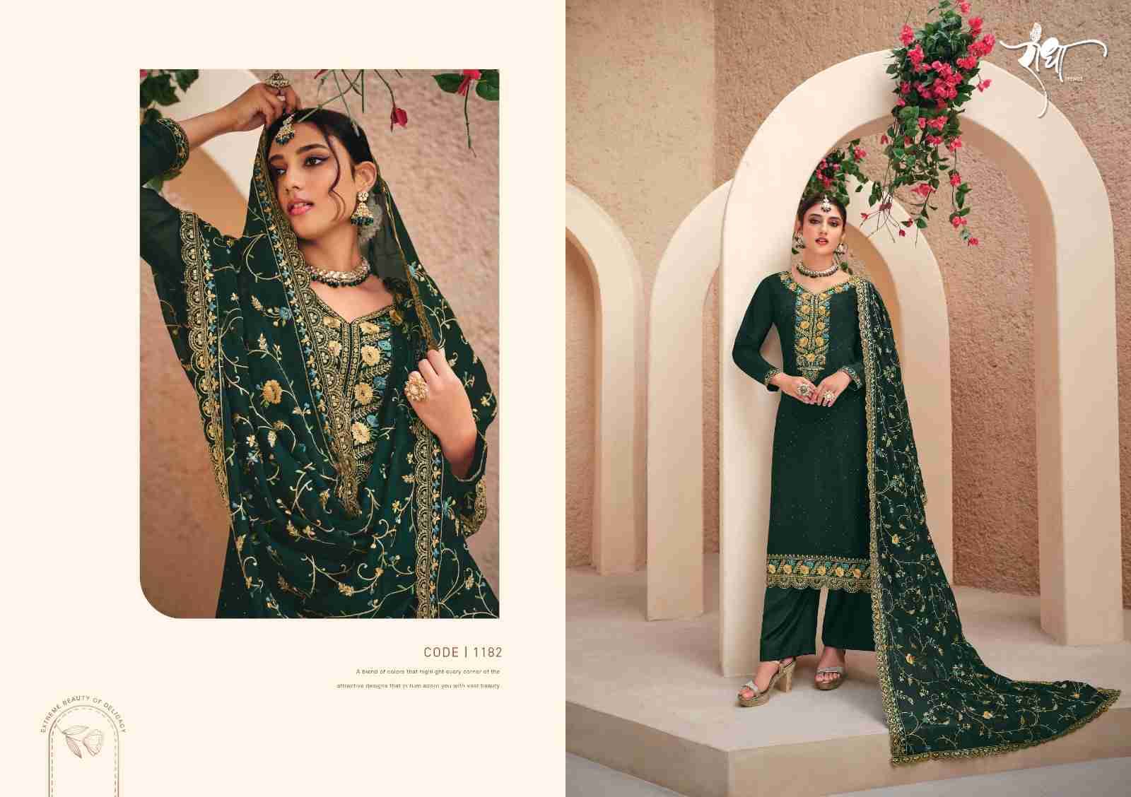 Suhagan By Radha Trends 1181 To 1184 Series Beautiful Festive Suits Colorful Stylish Fancy Casual Wear & Ethnic Wear Georgette Embroidered Dresses At Wholesale Price