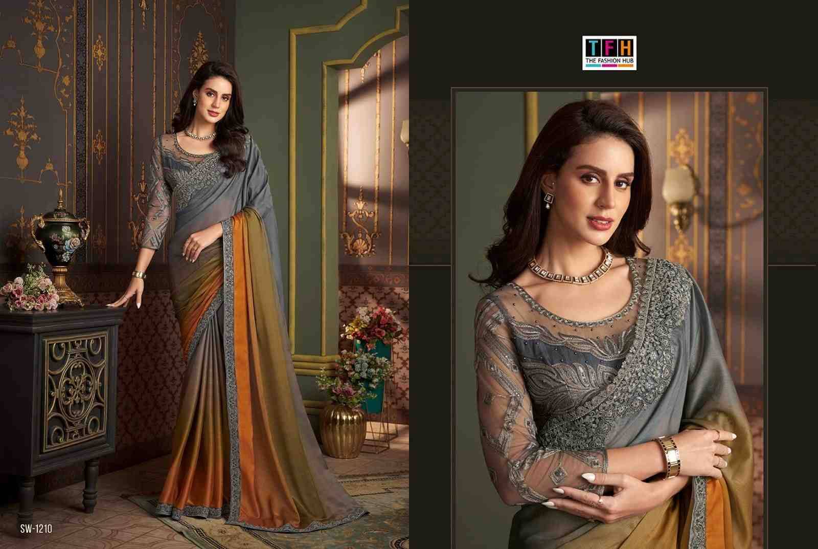 Sandalwood Vol-12 By Tfh 1201 To 1218 Series Indian Traditional Wear Collection Beautiful Stylish Fancy Colorful Party Wear & Occasional Wear Chiffon Sarees At Wholesale Price