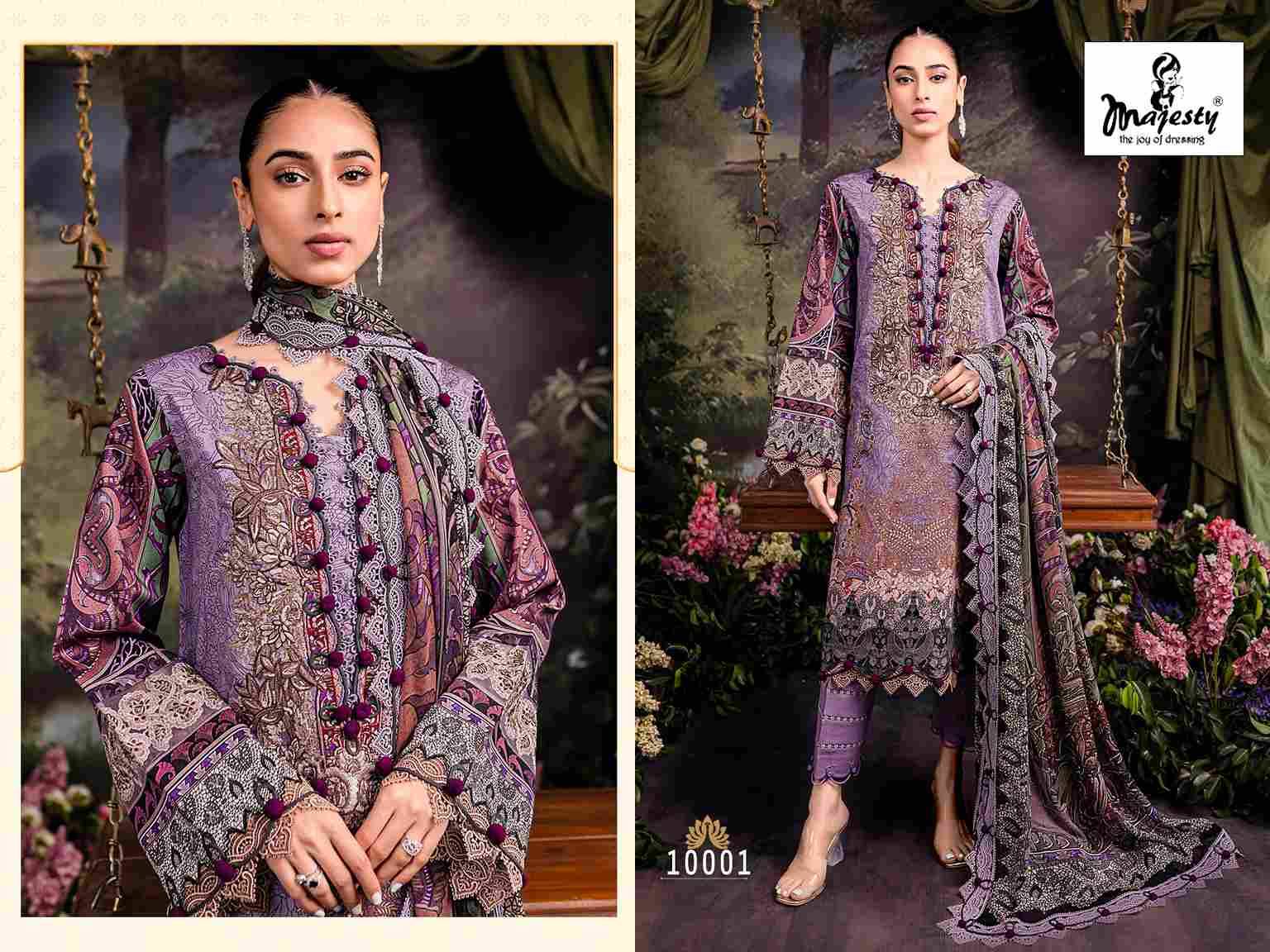 Bliss Linen By Majesty 10001 To 10006 Series Beautiful Pakistani Suits Colorful Stylish Fancy Casual Wear & Ethnic Wear Pure Cambric Cotton Embroidered Dresses At Wholesale Price