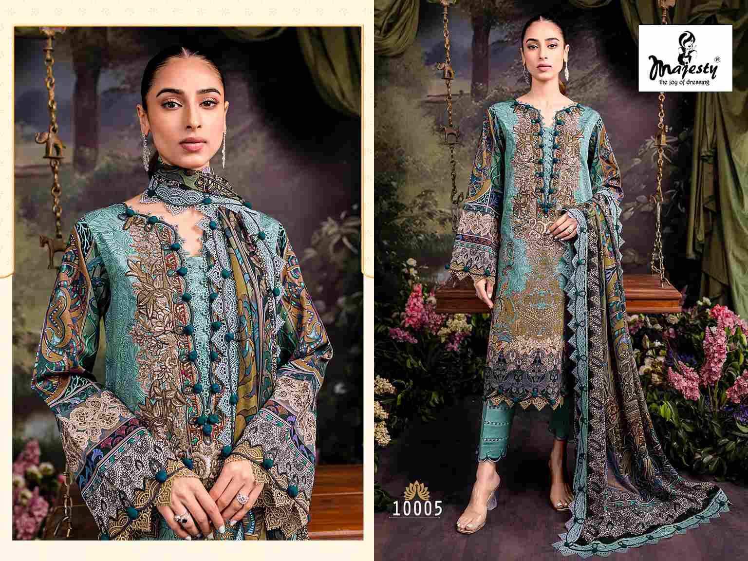 Bliss Linen By Majesty 10001 To 10006 Series Beautiful Pakistani Suits Colorful Stylish Fancy Casual Wear & Ethnic Wear Pure Cambric Cotton Embroidered Dresses At Wholesale Price