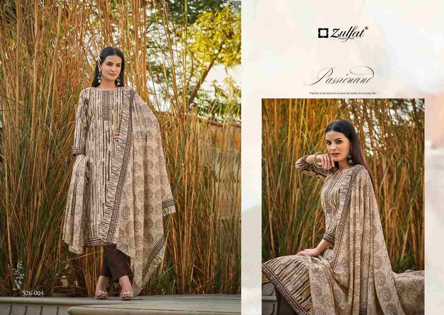 Baani By Zulfat 526-001 To 526-008 Series Beautiful Festive Suits Stylish Fancy Colorful Casual Wear & Ethnic Wear Pure Cotton Print Dresses At Wholesale Price