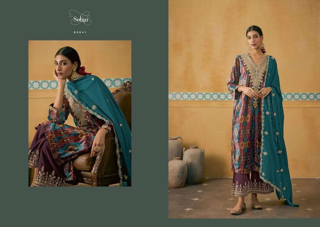 Husn E Ishq By Kimora Fashion 0041 To 0048 Series Beautiful Stylish Festive Suits Fancy Colorful Casual Wear & Ethnic Wear & Ready To Wear Velvet Print Dresses At Wholesale Price