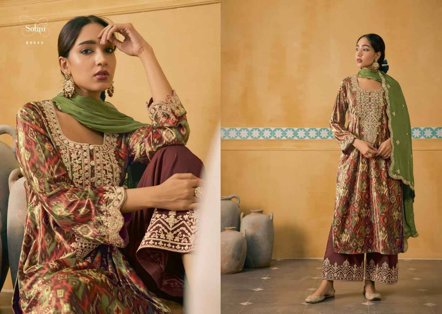 Husn E Ishq By Kimora Fashion 0041 To 0048 Series Beautiful Stylish Festive Suits Fancy Colorful Casual Wear & Ethnic Wear & Ready To Wear Velvet Print Dresses At Wholesale Price