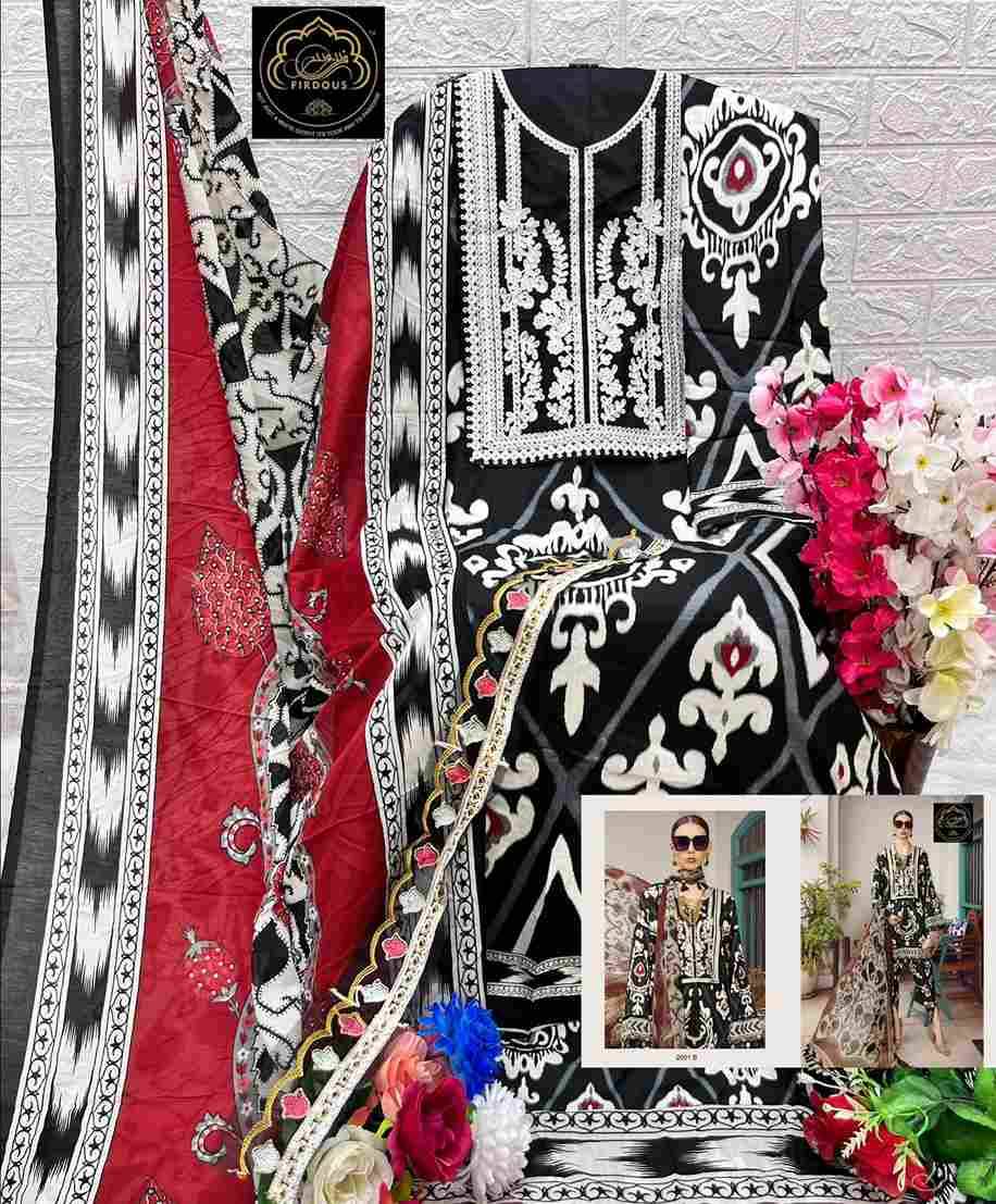 Mprint Vol-2 By Firdous 2001-A To 2001-D Series Beautiful Pakistani Suits Colorful Stylish Fancy Casual Wear & Ethnic Wear Pure Cotton With Embroidered Dresses At Wholesale Price
