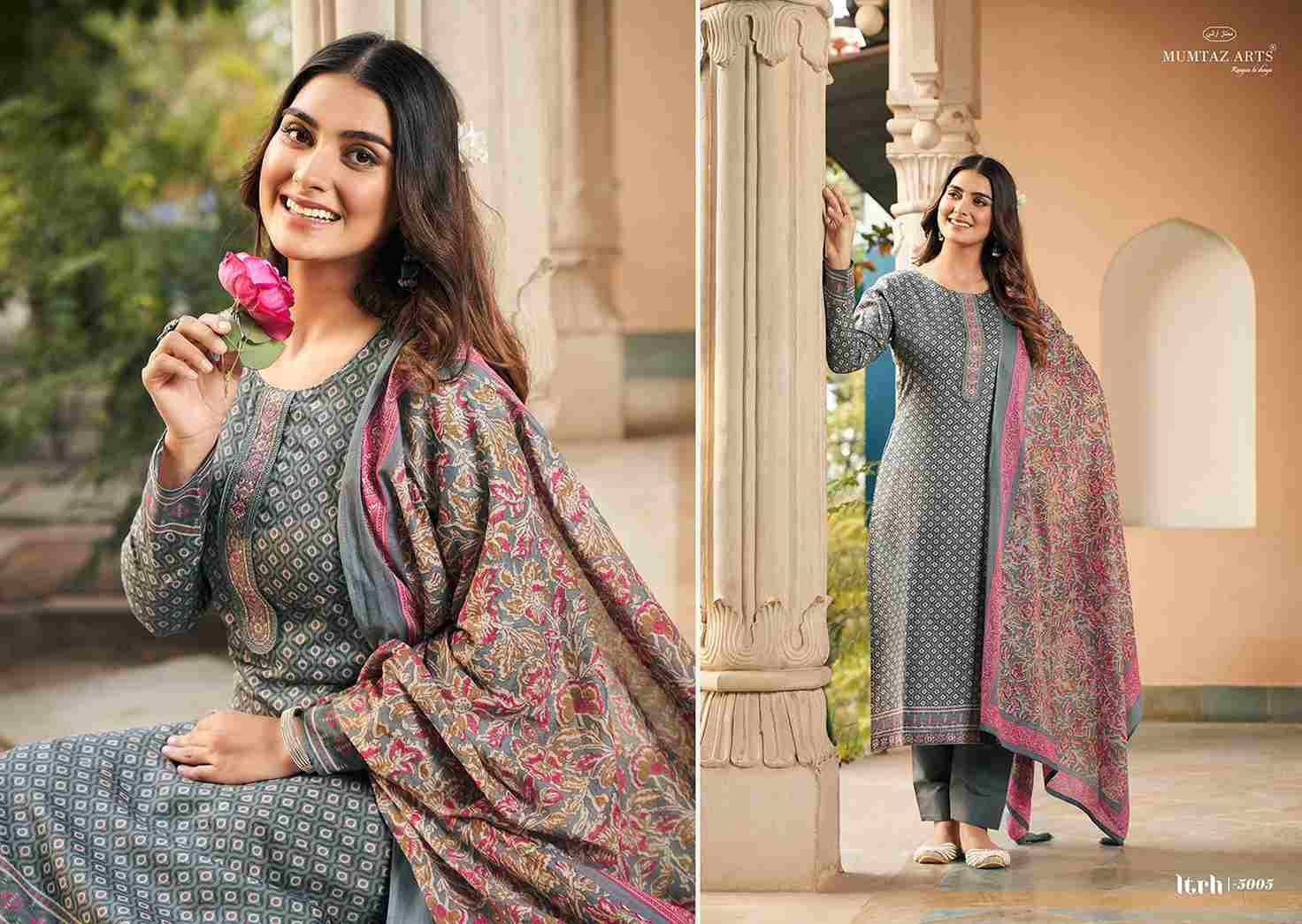 Itrh By Mumtaz Arts 5001 To 5006 Series Beautiful Festive Suits Colorful Stylish Fancy Casual Wear & Ethnic Wear Pure Jam Satin With Embroidered Dresses At Wholesale Price