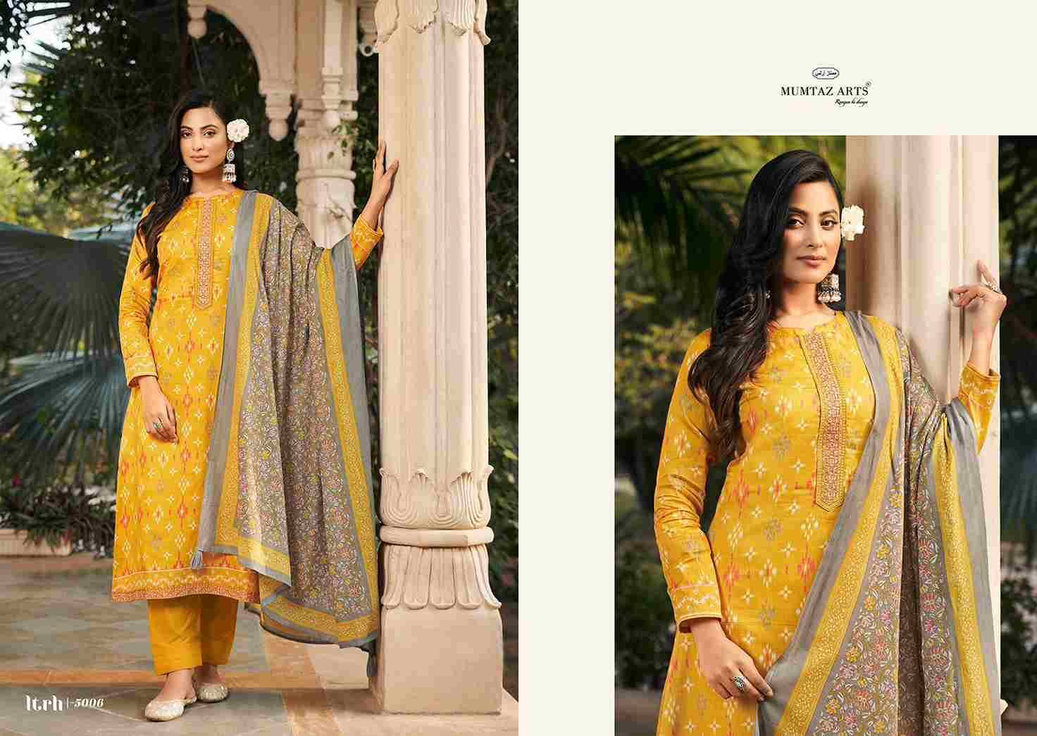 Itrh By Mumtaz Arts 5001 To 5006 Series Beautiful Festive Suits Colorful Stylish Fancy Casual Wear & Ethnic Wear Pure Jam Satin With Embroidered Dresses At Wholesale Price