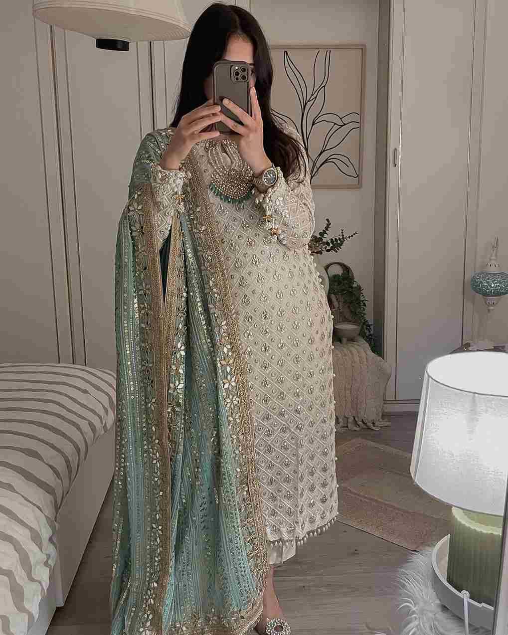 L-1816 By Fashid Wholesale Beautiful Stylish Suits Fancy Colorful Casual Wear & Ethnic Wear & Ready To Wear Faux Georgette Dresses At Wholesale Price