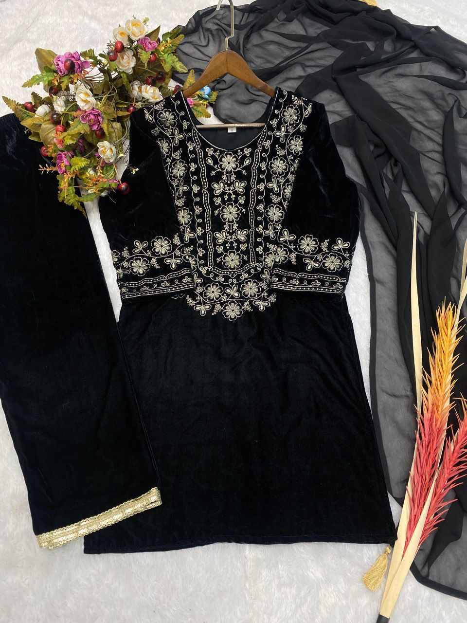 L-1786 By Fashid Wholesale Beautiful Stylish Suits Fancy Colorful Casual Wear & Ethnic Wear & Ready To Wear Viscose Velvet Dresses At Wholesale Price
