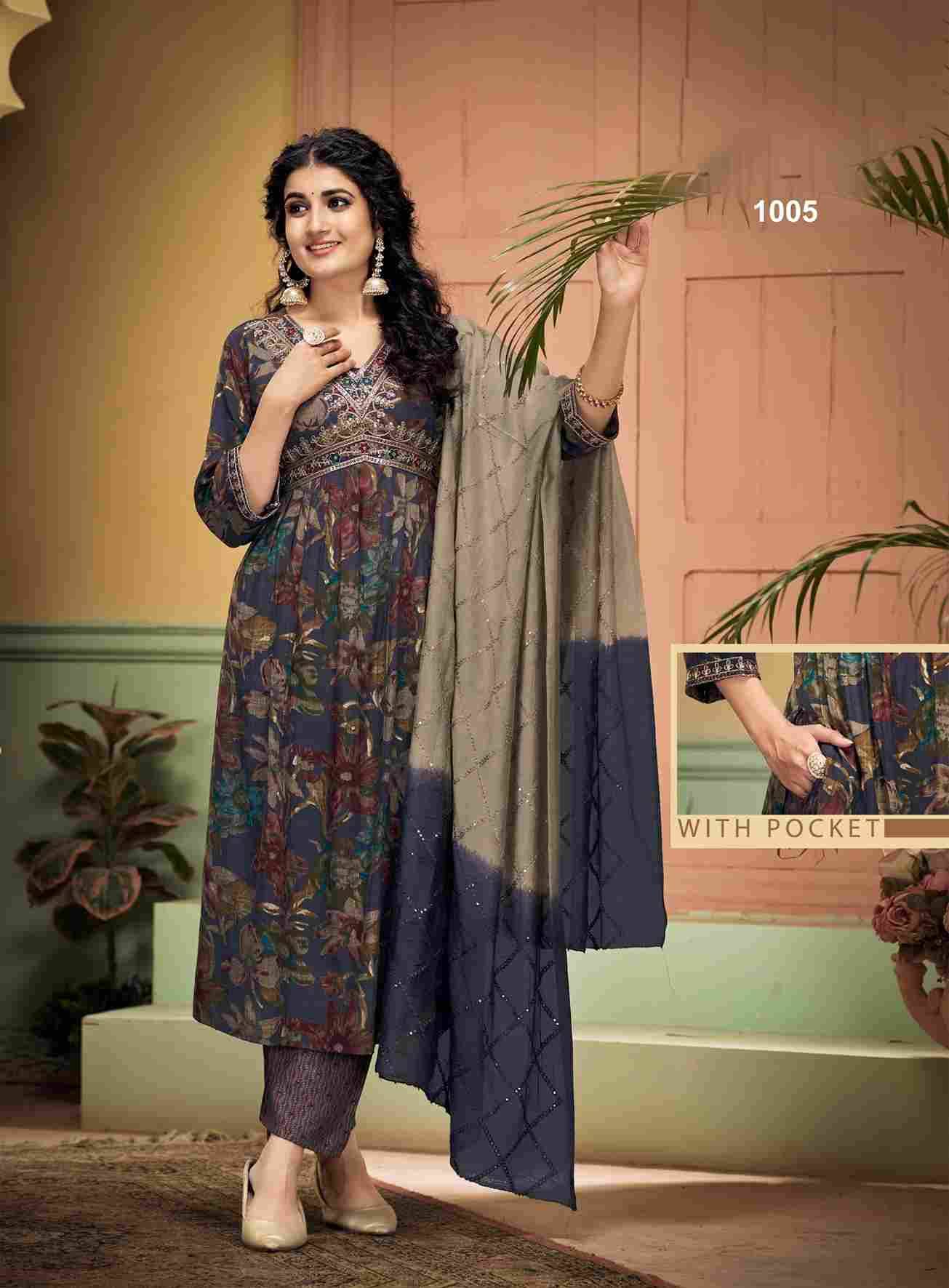 Saachi Vol-1 By Tanish Fashion 1001 To 1008 Series Beautiful Festive Suits Colorful Stylish Fancy Casual Wear & Ethnic Wear Pure Rayon Print Dresses At Wholesale Price