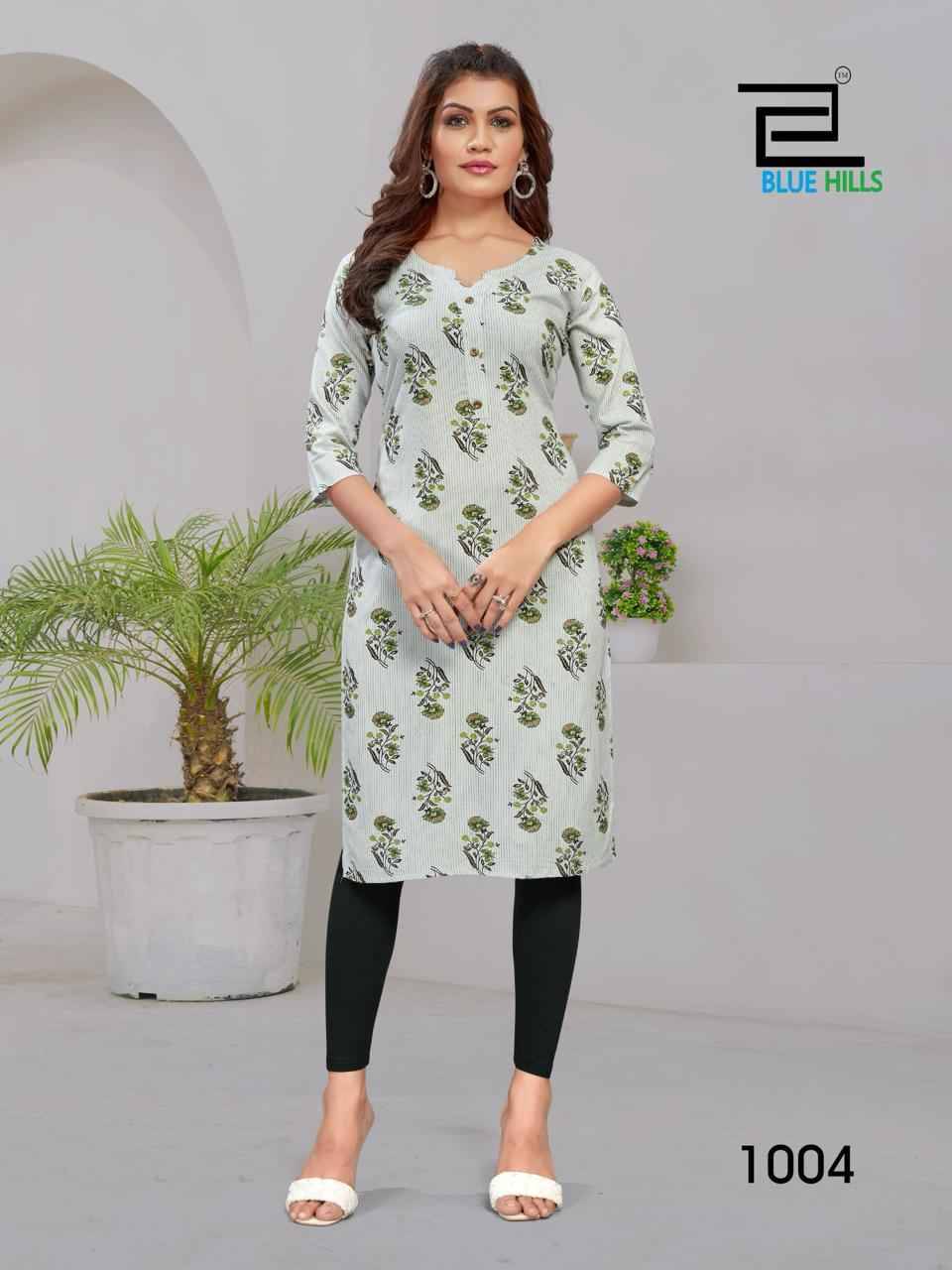 Hi Choice Vol-5 By Blue Hills 1001 To 1006  Series Beautiful Stylish Fancy Colorful Casual Wear & Ethnic Wear Rayon Print Kurtis At Wholesale Price