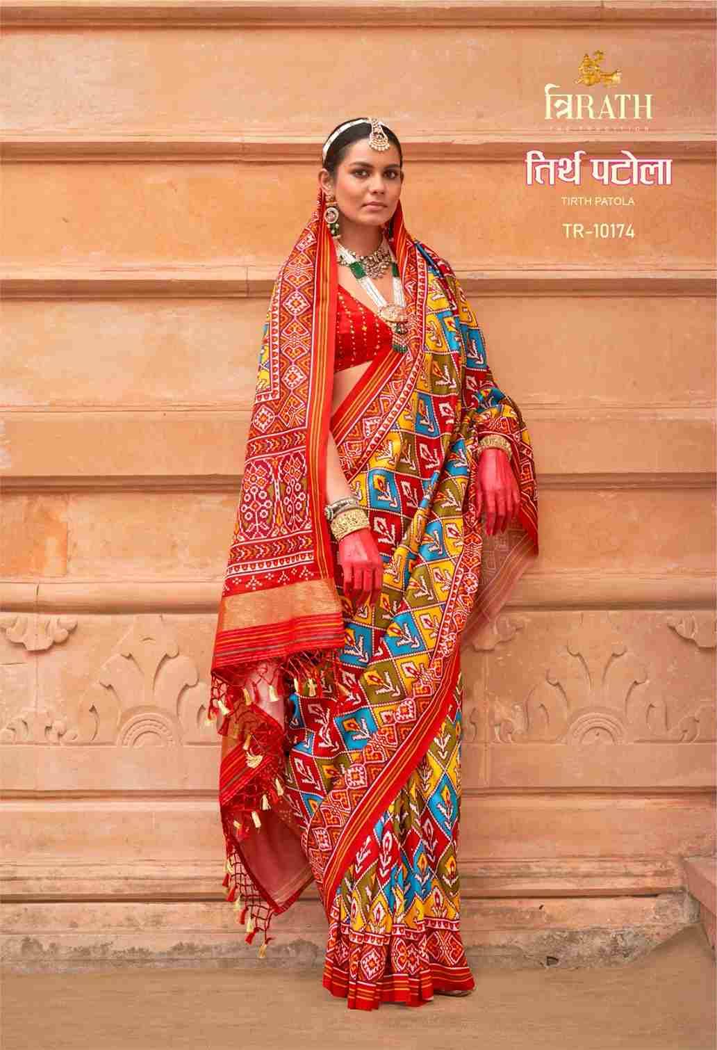 Trith Patola By Raj Tex 10172 To 10180 Series Indian Traditional Wear Collection Beautiful Stylish Fancy Colorful Party Wear & Occasional Wear Silk Print Sarees At Wholesale Price