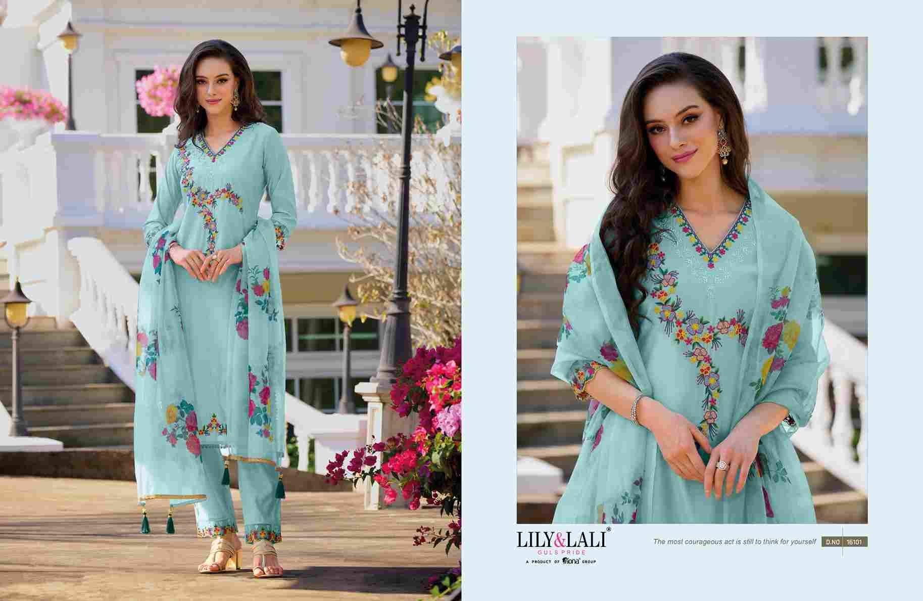 Navya By Lily & Lali 16101 To 16106 Series Beautiful Stylish Suits Fancy Colorful Casual Wear & Ethnic Wear & Ready To Wear Silk Cotton Dresses At Wholesale Price