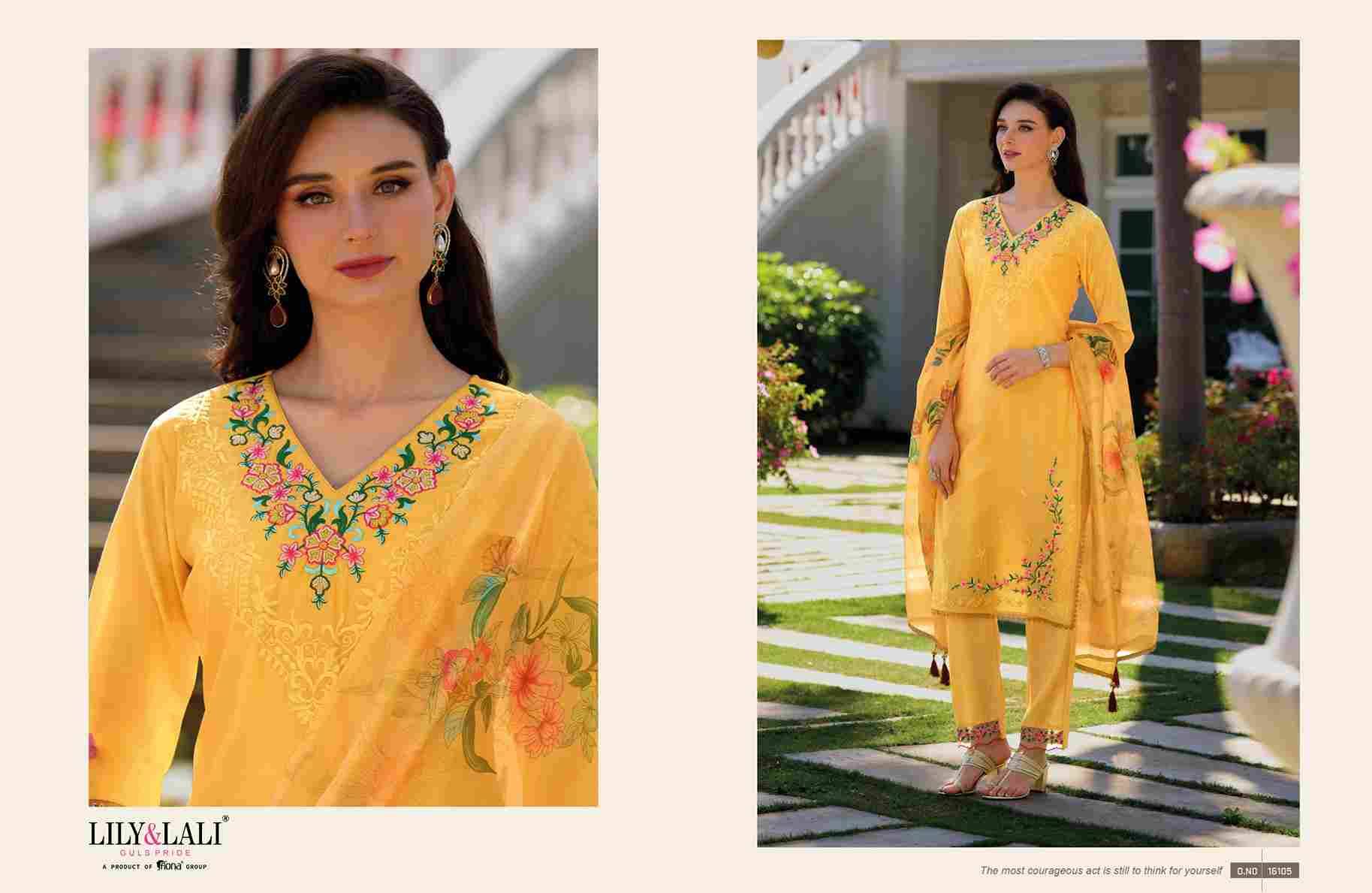 Navya By Lily & Lali 16101 To 16106 Series Beautiful Stylish Suits Fancy Colorful Casual Wear & Ethnic Wear & Ready To Wear Silk Cotton Dresses At Wholesale Price
