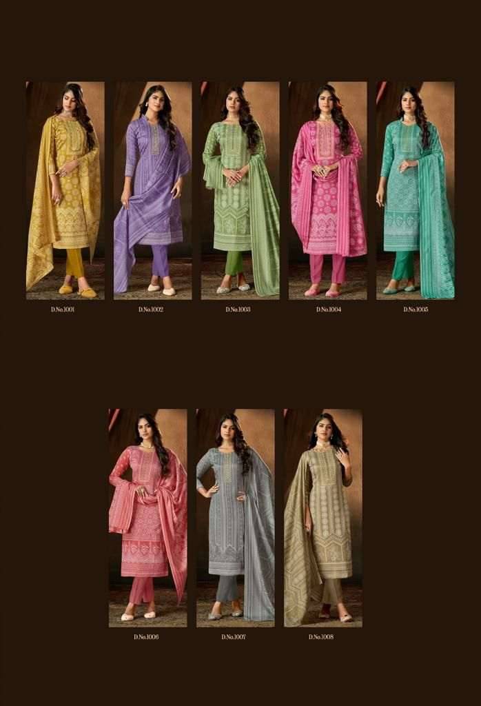 Muskan By Roli Moli 1001 To 1008 Series Beautiful Stylish Festive Suits Fancy Colorful Casual Wear & Ethnic Wear & Ready To Wear Cotton Dresses At Wholesale Price