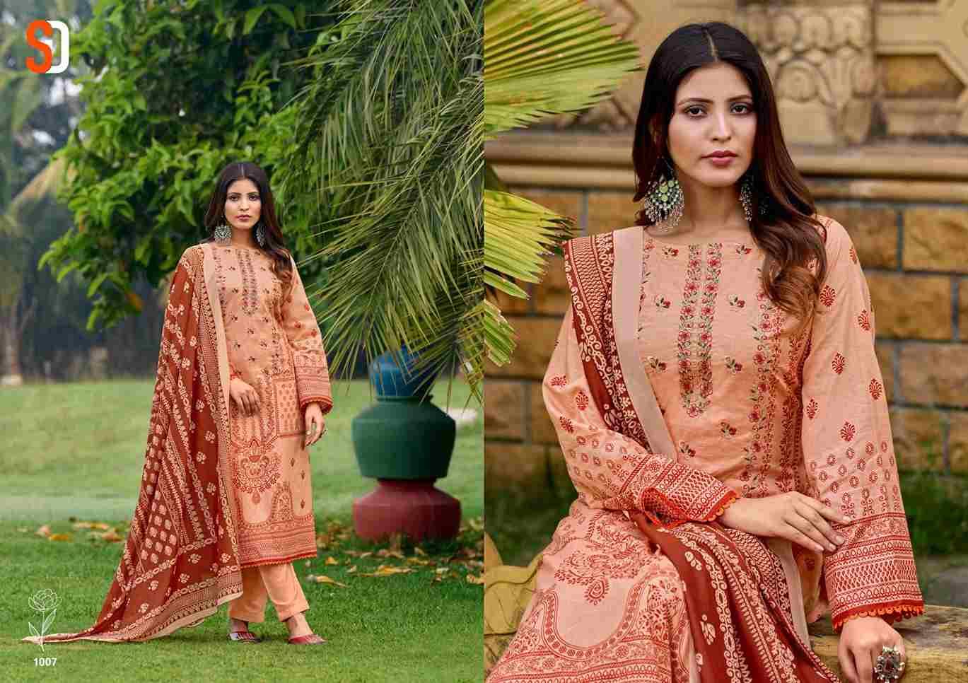 Bin Saeed Lawn Collection Vol-6 By Shraddha Designer 1001 To 1008 Series Designer Pakistani Suits Beautiful Fancy Stylish Colorful Party Wear & Occasional Wear Pure Cotton Print With Embroidery Dresses At Wholesale Price