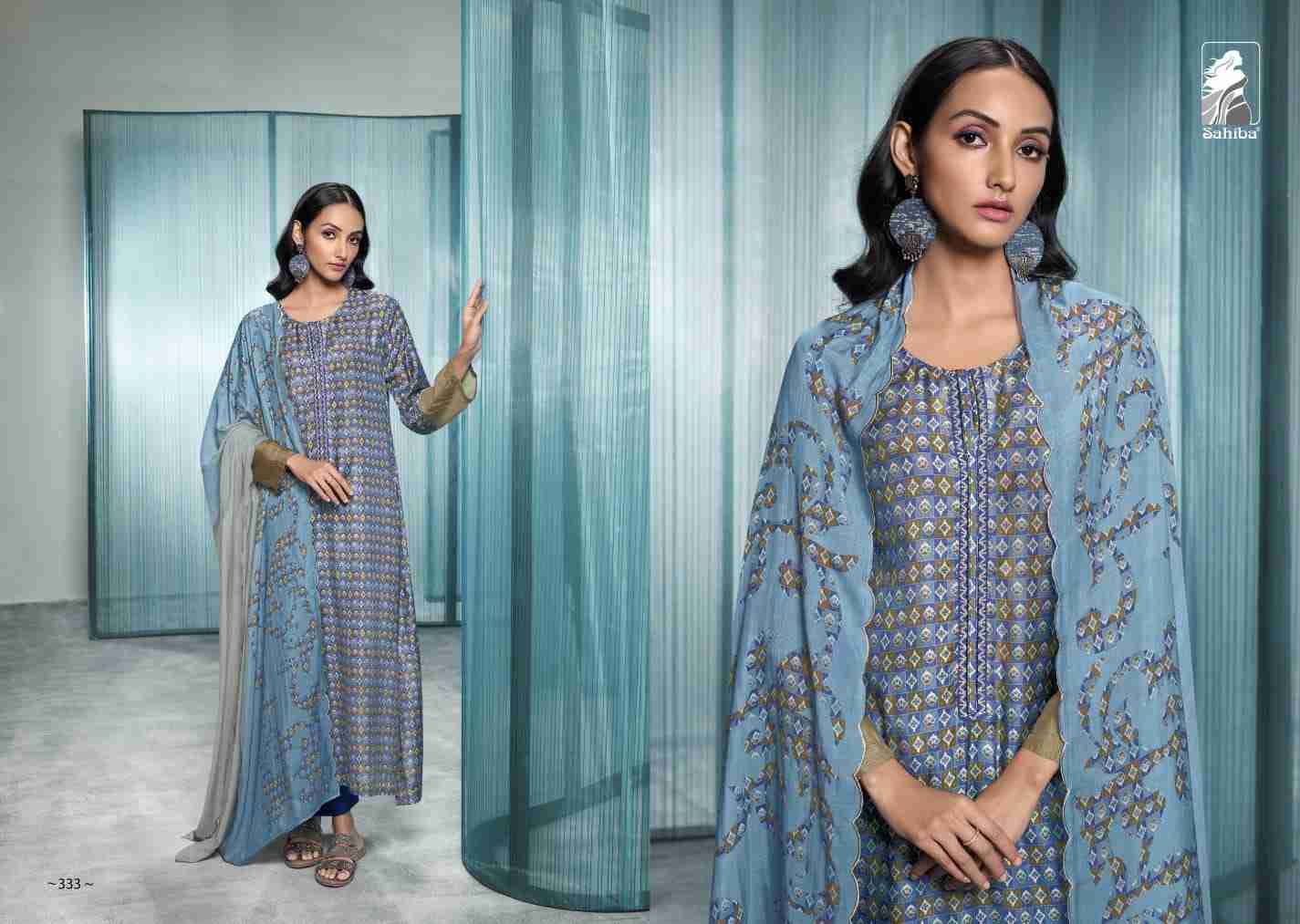 Janvi By Sahiba Fabrics Beautiful Stylish Festive Suits Fancy Colorful Casual Wear & Ethnic Wear & Ready To Wear Muslin Silk Print Dresses At Wholesale Price