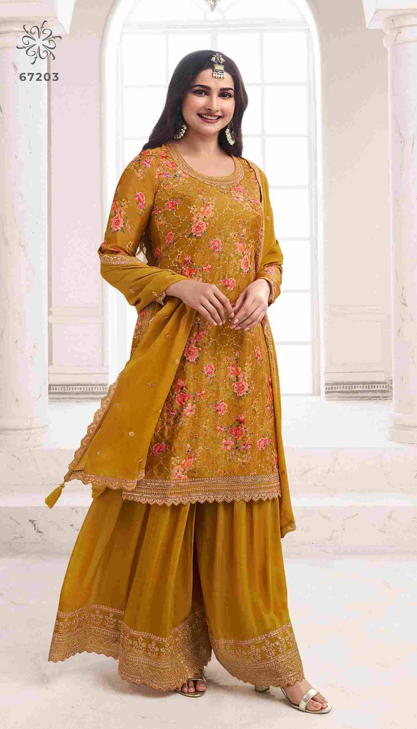Sneh By Vinay Fashion 67201 To 67206 Series Beautiful Colorful Stylish Fancy Casual Wear & Ethnic Wear Chinnon Embroidered Dresses At Wholesale Price