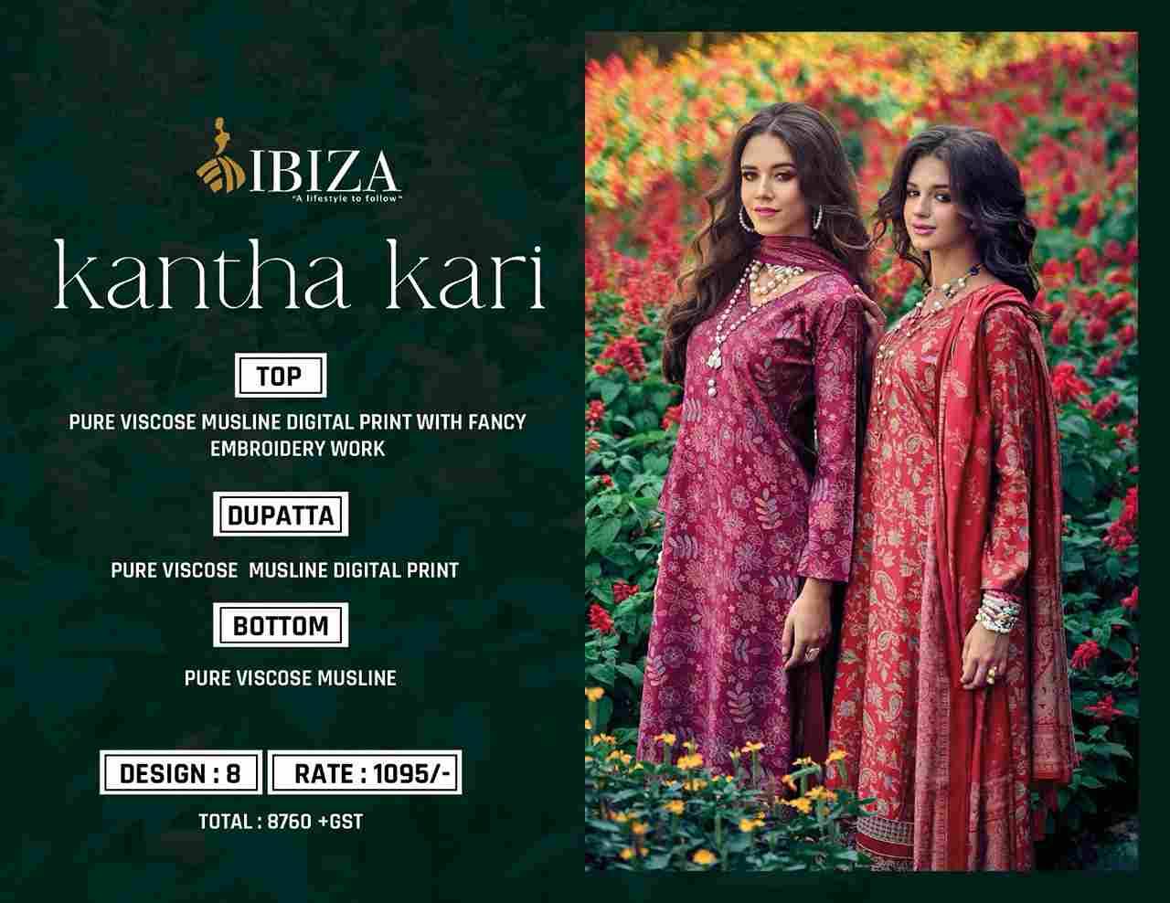 Kantha Kari By Ibiza 10698 To 10705 Series Beautiful Stylish Festive Suits Fancy Colorful Casual Wear & Ethnic Wear & Ready To Wear Pure Viscose Muslin Print Dresses At Wholesale Price