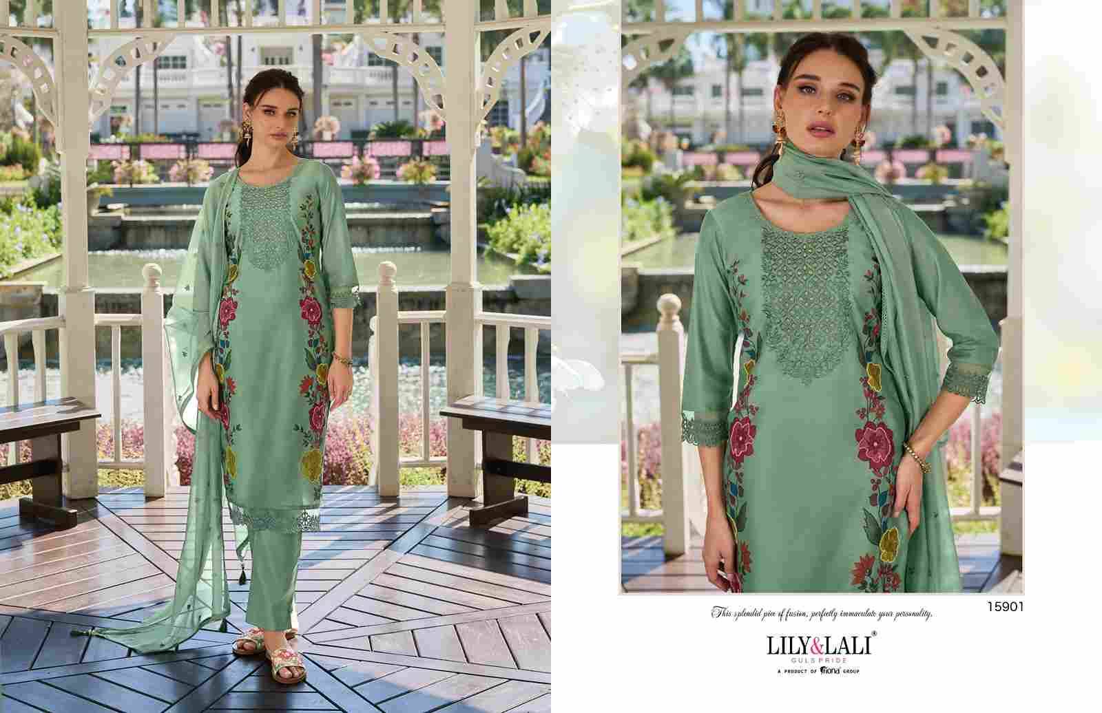 Safina By Lily And Lali 15901 To 15906 Series Beautiful Stylish Festive Suits Fancy Colorful Casual Wear & Ethnic Wear & Ready To Wear Chanderi Silk Dresses At Wholesale Price