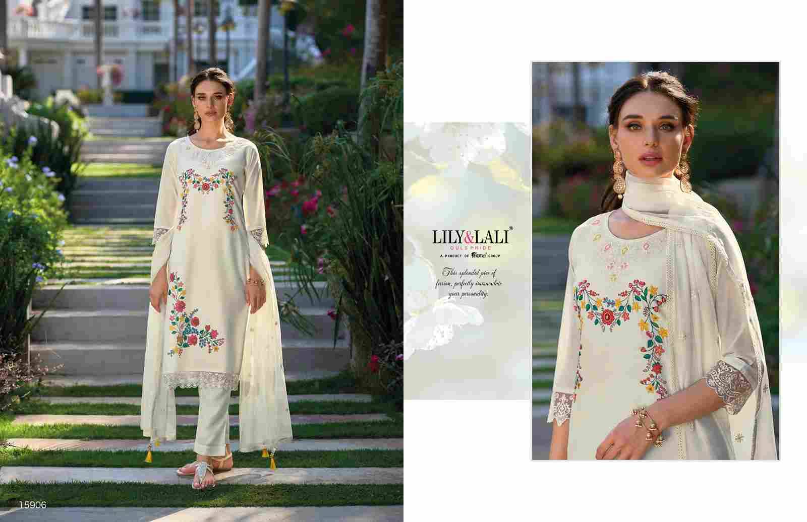 Safina By Lily And Lali 15901 To 15906 Series Beautiful Stylish Festive Suits Fancy Colorful Casual Wear & Ethnic Wear & Ready To Wear Chanderi Silk Dresses At Wholesale Price