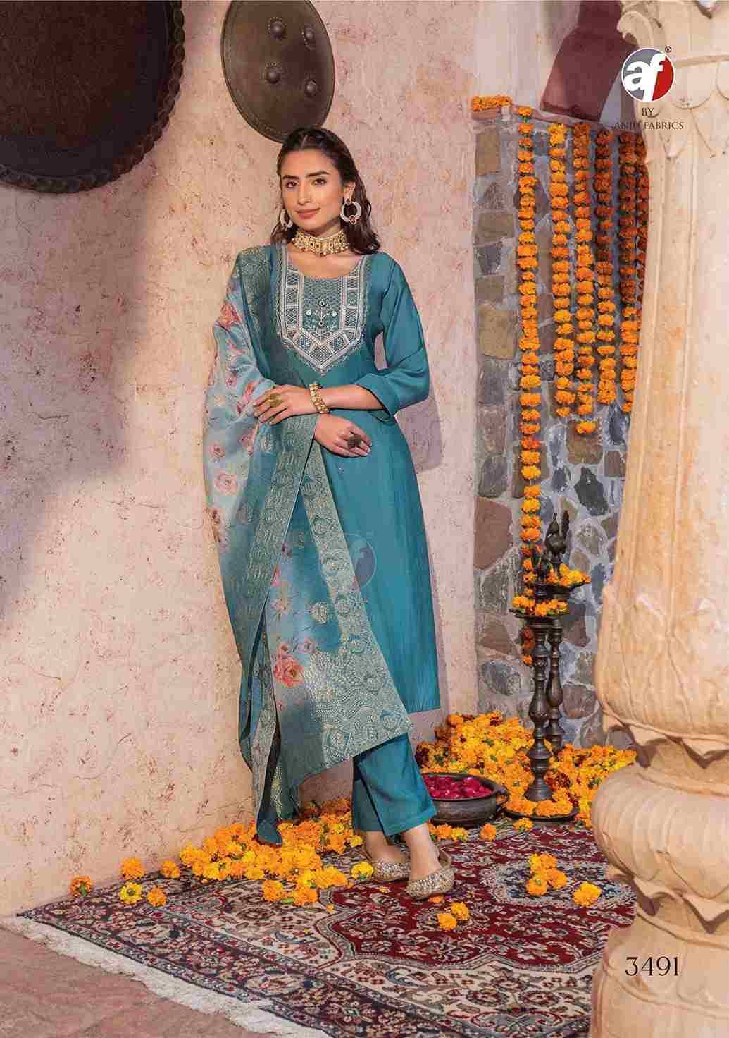 Sangeet Vol-5 By Anju Fabrics 3491 To 3496 Series Designer Festive Suits Collection Beautiful Stylish Fancy Colorful Party Wear & Occasional Wear Pure Viscose Modal Dresses At Wholesale Price